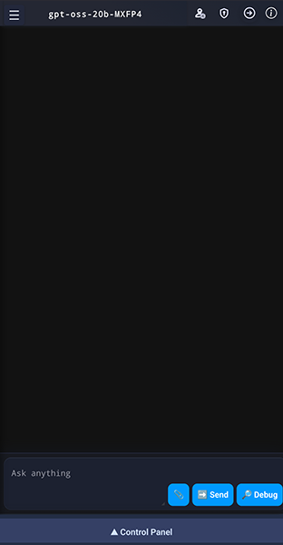 LLM Controller CE mobile chat interface screenshot